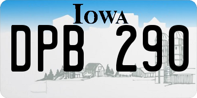 IA license plate DPB290