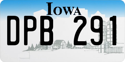 IA license plate DPB291