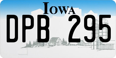 IA license plate DPB295