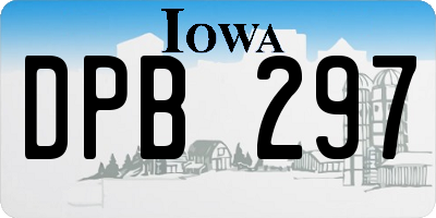 IA license plate DPB297