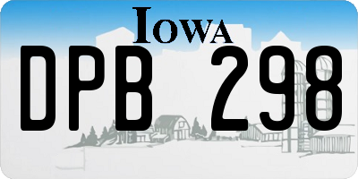 IA license plate DPB298