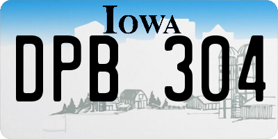 IA license plate DPB304