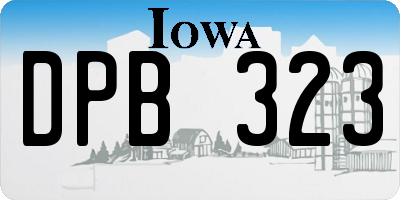IA license plate DPB323