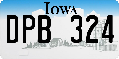 IA license plate DPB324