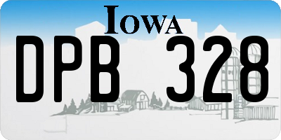 IA license plate DPB328
