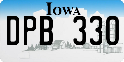 IA license plate DPB330