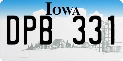 IA license plate DPB331