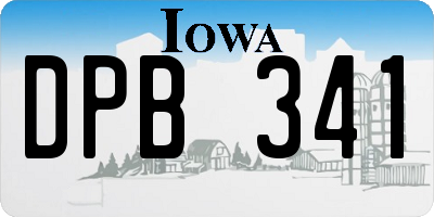 IA license plate DPB341