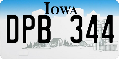 IA license plate DPB344