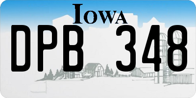IA license plate DPB348