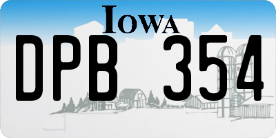 IA license plate DPB354