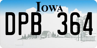 IA license plate DPB364