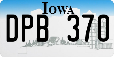 IA license plate DPB370