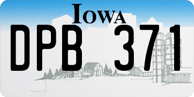 IA license plate DPB371