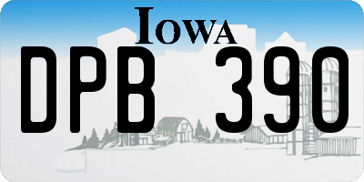 IA license plate DPB390