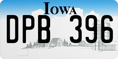 IA license plate DPB396