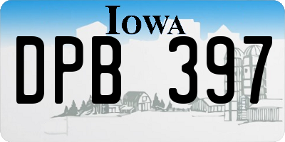 IA license plate DPB397
