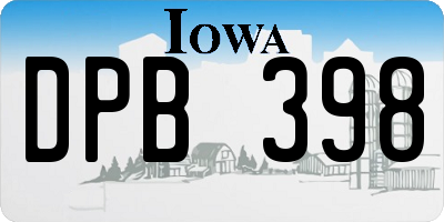 IA license plate DPB398