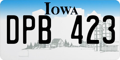 IA license plate DPB423