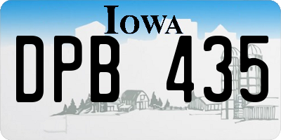 IA license plate DPB435