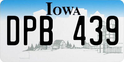 IA license plate DPB439
