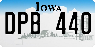 IA license plate DPB440