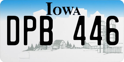 IA license plate DPB446