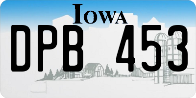 IA license plate DPB453