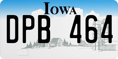 IA license plate DPB464
