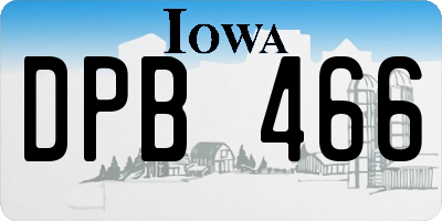 IA license plate DPB466