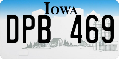 IA license plate DPB469
