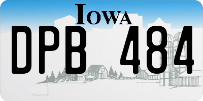 IA license plate DPB484