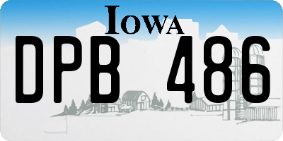 IA license plate DPB486