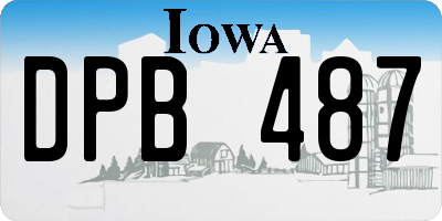 IA license plate DPB487