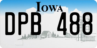 IA license plate DPB488