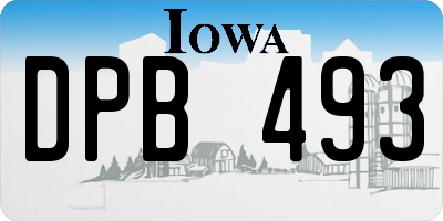 IA license plate DPB493