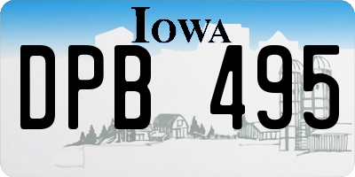 IA license plate DPB495