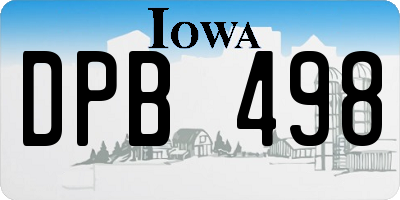 IA license plate DPB498