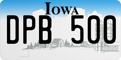 IA license plate DPB500