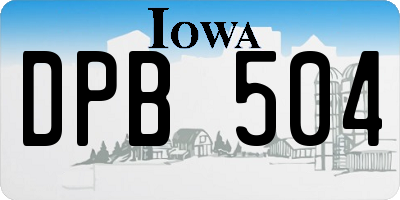 IA license plate DPB504