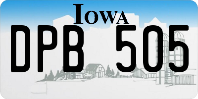 IA license plate DPB505