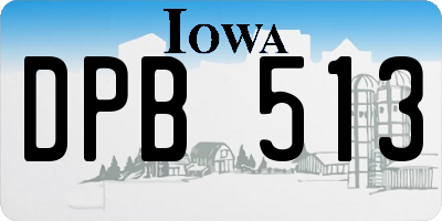 IA license plate DPB513