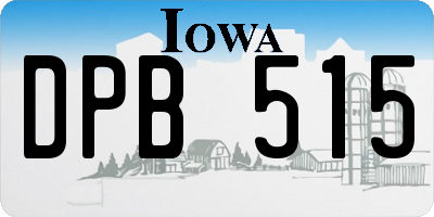 IA license plate DPB515
