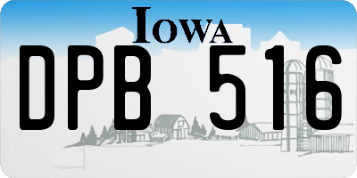 IA license plate DPB516