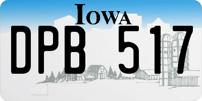 IA license plate DPB517