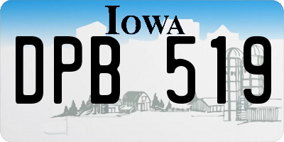 IA license plate DPB519