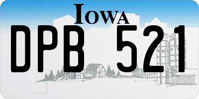 IA license plate DPB521
