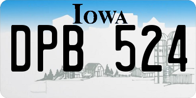 IA license plate DPB524