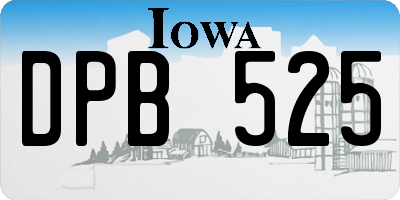 IA license plate DPB525