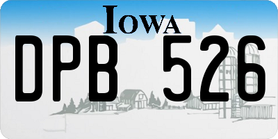 IA license plate DPB526